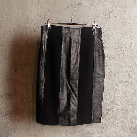 MONDRIAN. leather mix skirt (kltz)