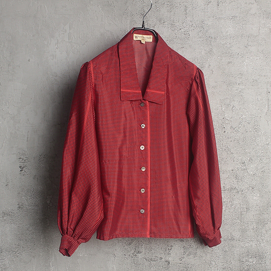 very vtg miss balmain blouse (red)