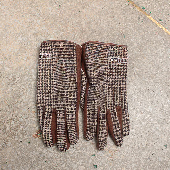 KENZO leather wool glove