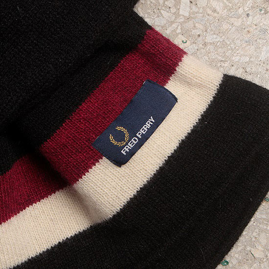 Fred Perry wool knit muffler