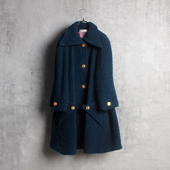 vtg FREDERIC CASTET boucle wool coat