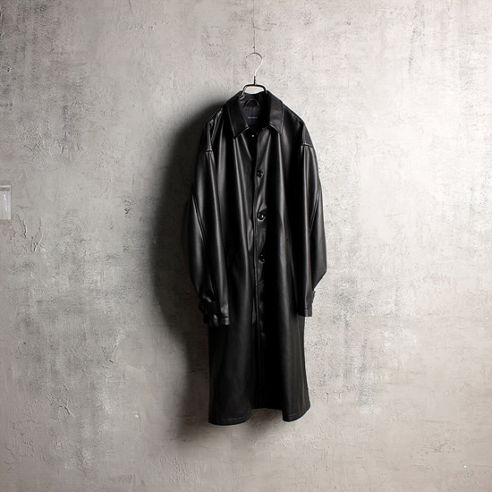 rageblue eco leather over fit long coat