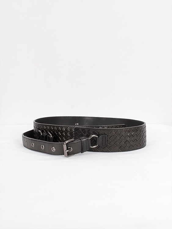 K.T by KIYOKO TAKASE leather weaving belt (~29 inch)