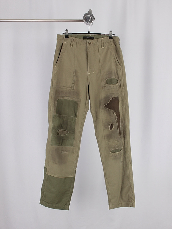 JOHNBULL patchwork fatigue pants (28.7 inch) - JAPAN MADE