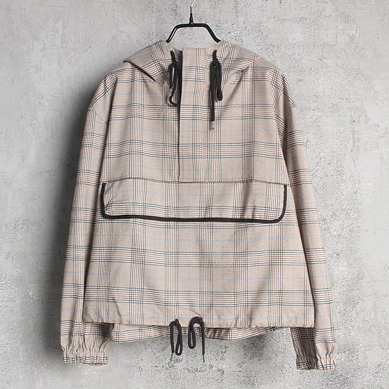 SIMPLICITE 18 s/s check over fit pullover top