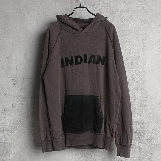 INDIAN MOTORCYCLE by TOYO ENTER leather patch hoodie