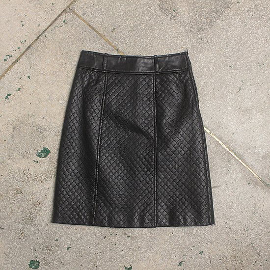 Lounie quilting leather skirt  (26inch)