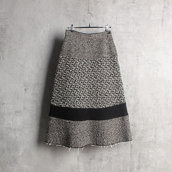 tricot COMME des Garcons wool skirt (25inch , ad2002)