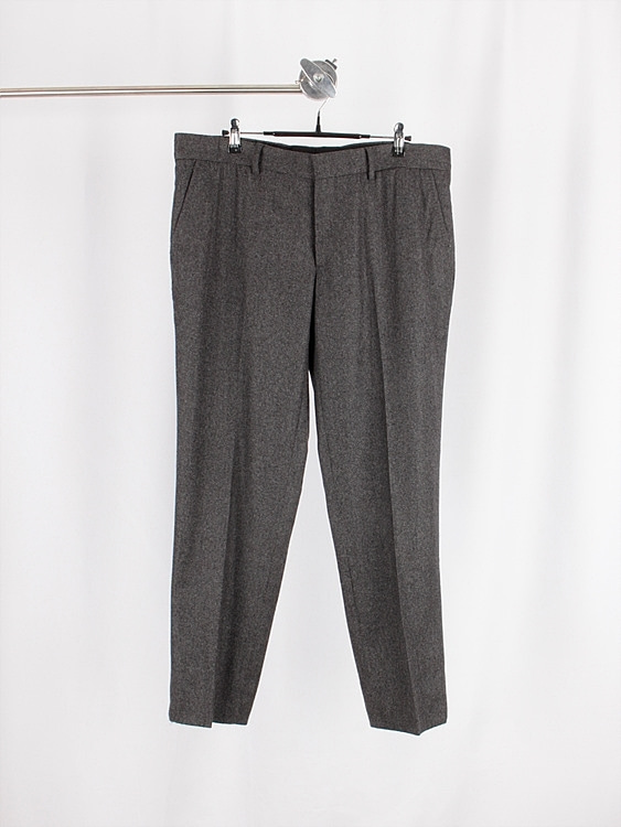 HERMES grey cashmere slacks pants (35.8inch) - italy made