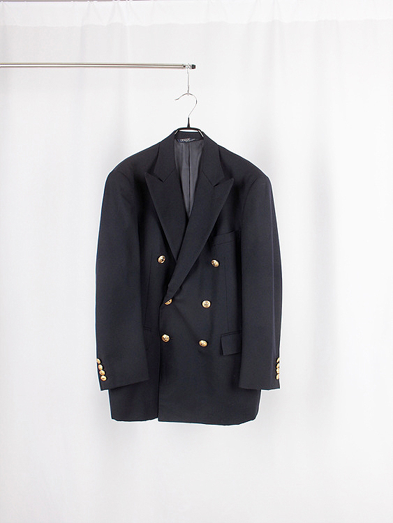POLO by RALPH LAUREN gold button double blazer - JAPAN MADE