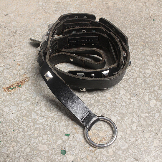 vtg leather stud belt