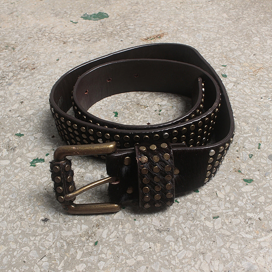 TRUNK stud leather belt