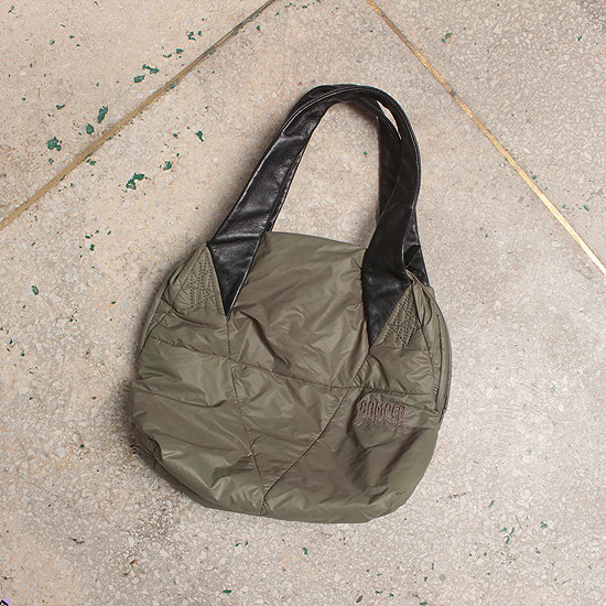 CAMPER leather handle green bag