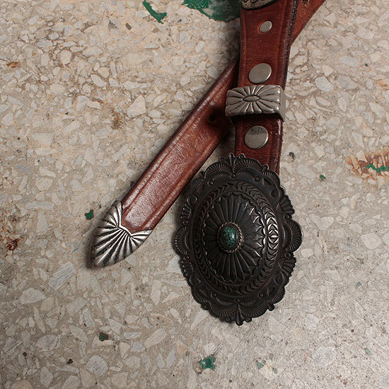 A.dake sterting leather belt