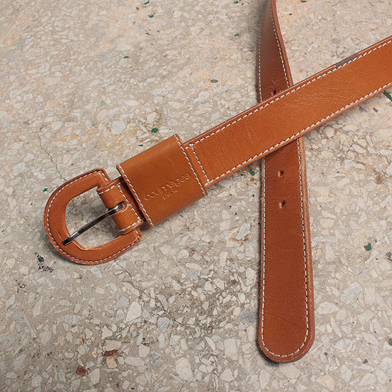 vtg COURREGES leather belt