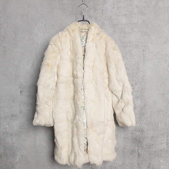 vtg 2way rabbit fur coat