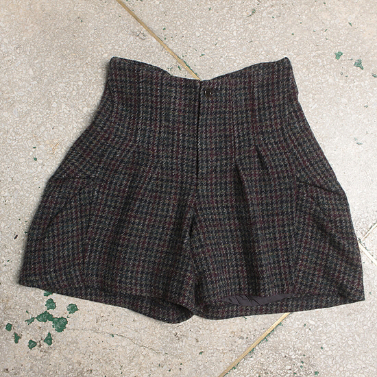 ZUCCA wide shorts harris tweed fabic (28inch)