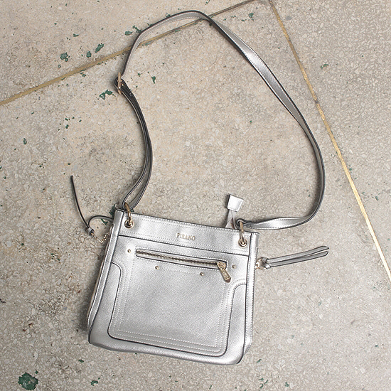 Firano silver leather cross bag