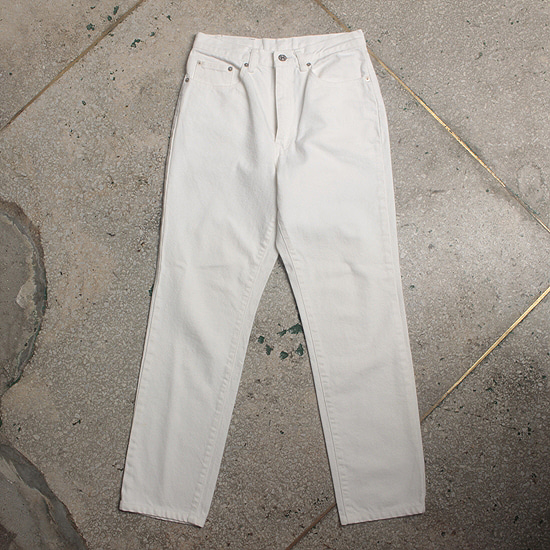 90s POLO white denim pants (27.9inch)
