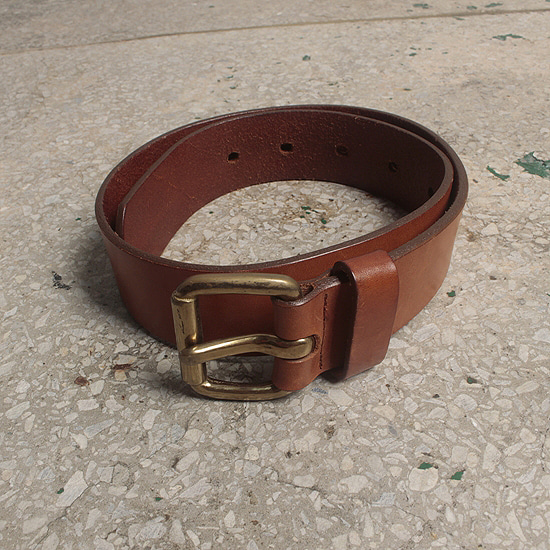 salmon savages italy made leather belt