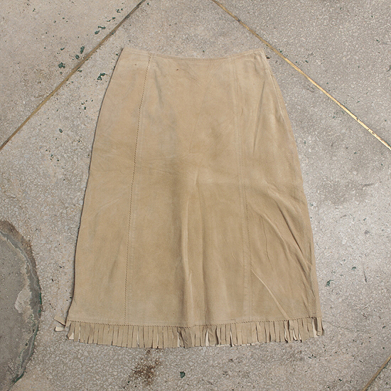 Child woman vtg leather skirt (26.7inch)