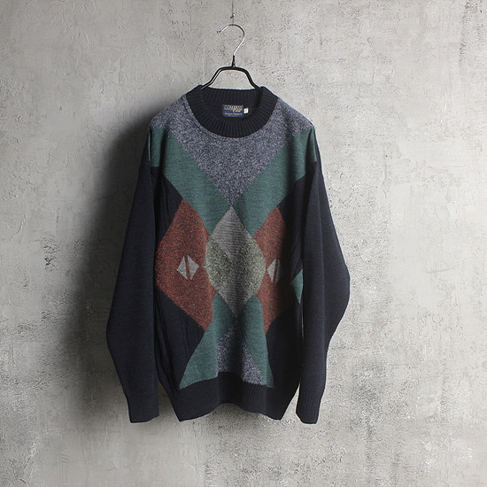 Compass card italy made knit