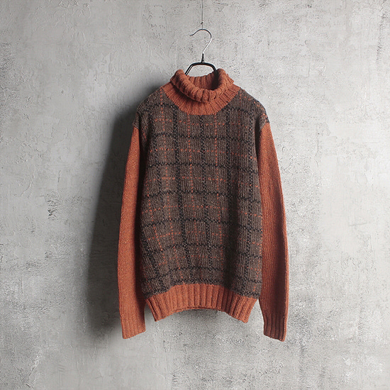 Takeshi yajima u.k wool 100% turtle neck knit