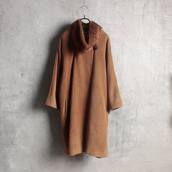 Marinarinaldi by MAX MARA mink fur wool cash long coat