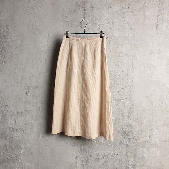 TE PWEIGREK stripe linen long skirt (26inch)