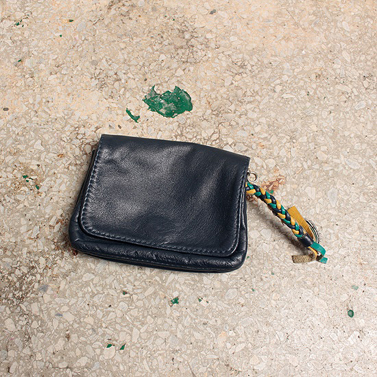Navy leather wallet