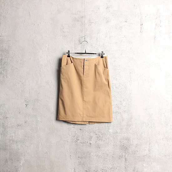 LAUREN by RALPH LAUREN cinch back cotton skirt (28.3 inch)