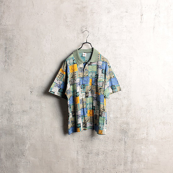 90&#039;s MOG pattern pique shirts