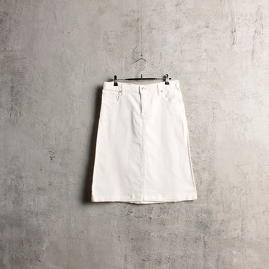LAUREN by RALPH LAUREN white denim skirt (30.3 inch)