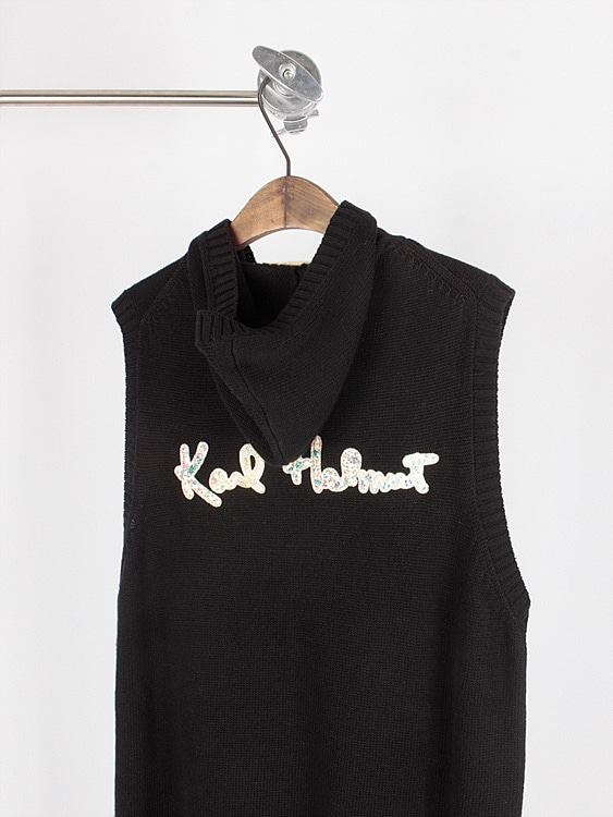 KARL HELMUT knit hoodie vest
