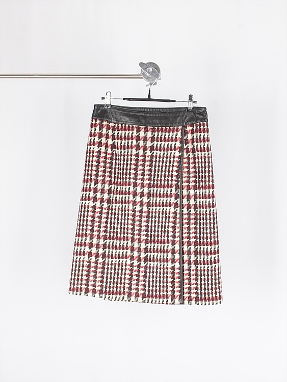 LES COPAINS tweed wrap skirt (27.5 inch)