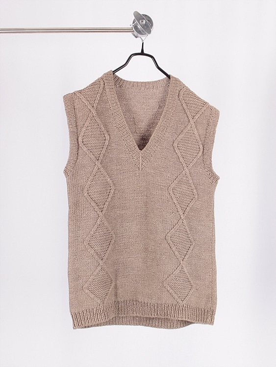 vtg handmade wool knit vest