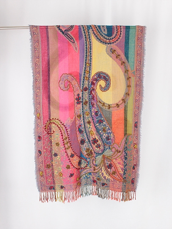 VIVIENNE TAM oriental pattern shawl + muffler