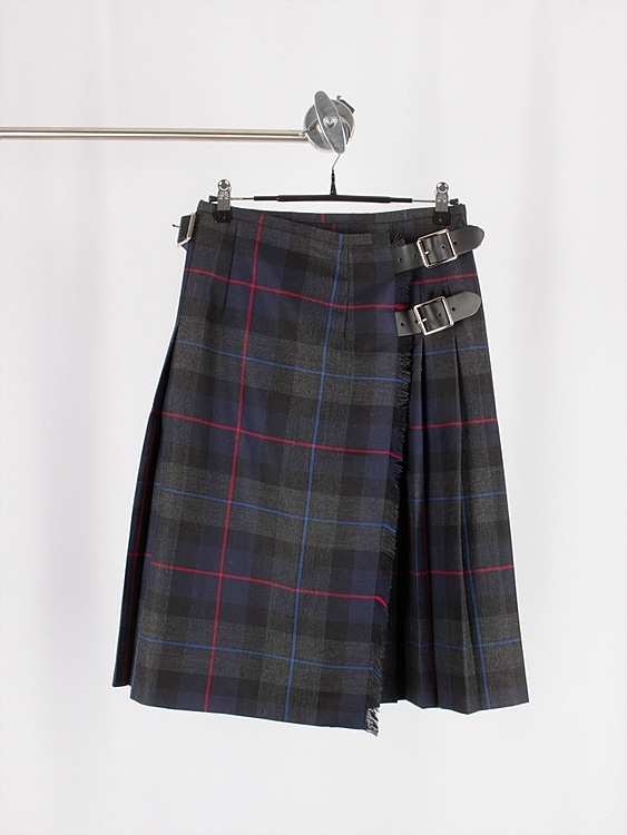 O&#039;NEIL of DUBLIN tartan check wrap skirt (26.7 inch) - IRELAND MADE