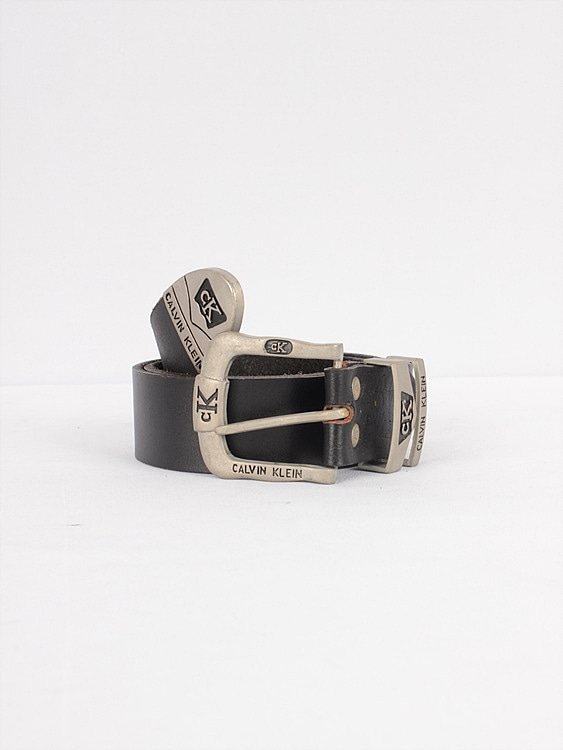 vtg CALVIN KLEIN leather belt (27~31.5 inch)