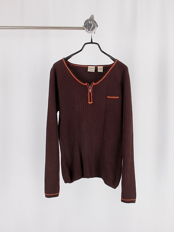 EASEL pullover zip-up knit