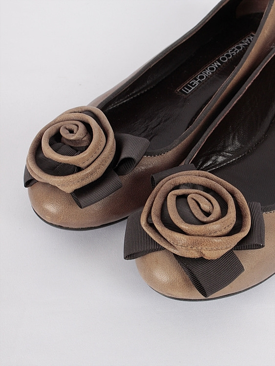FRANCESCO MORICHETTI leather flat shoes (230 mm)