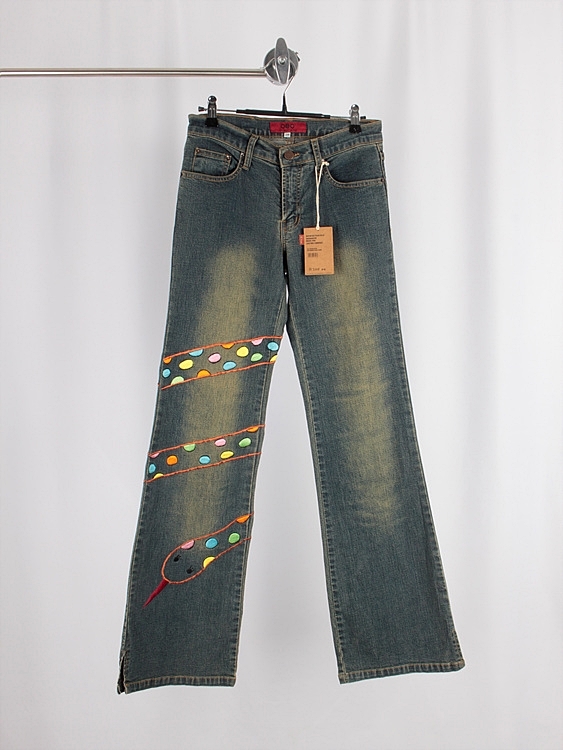 B&#039;2ND snake needlework denim pants (26.7 inch)