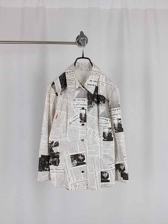 SPECCHIO newspaper pattern shirts