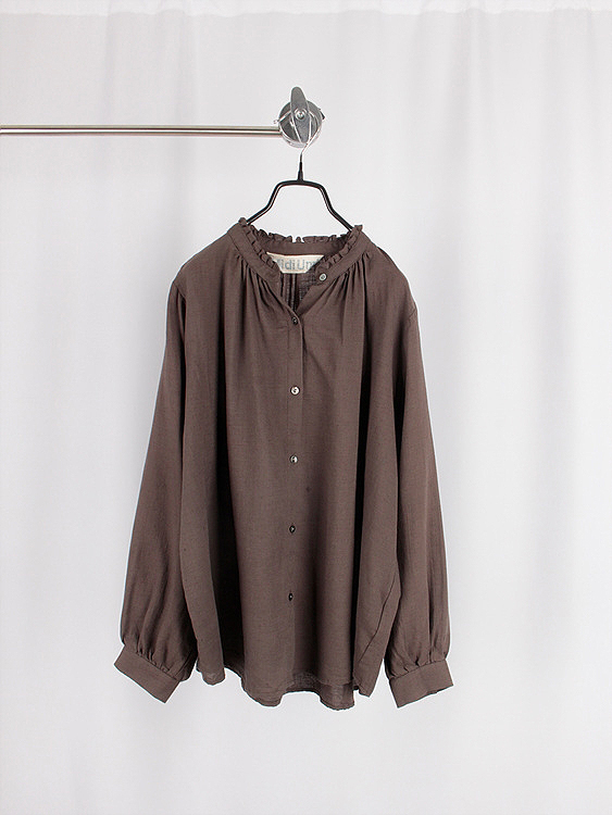 MIDIUMI frill wide blouse - JAPAN MADE