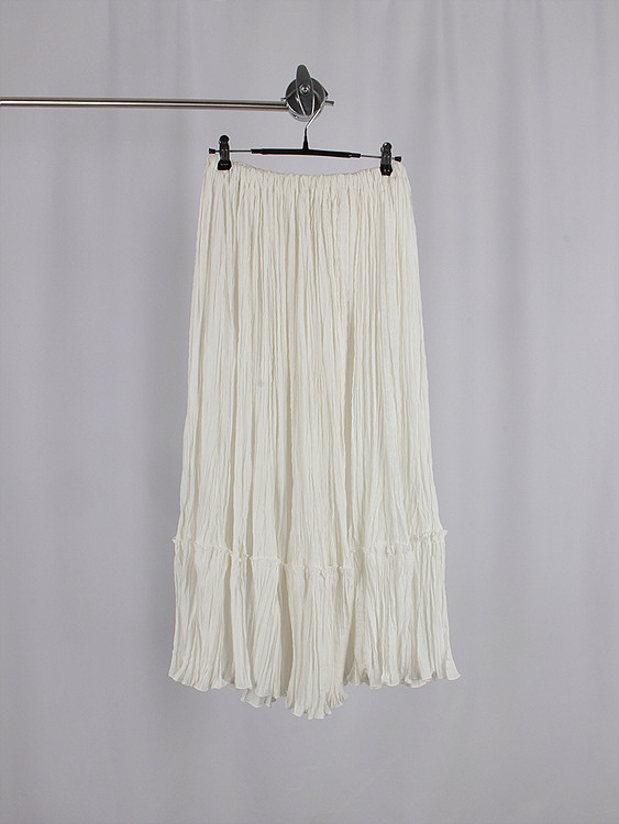 white pleats banding skirt (women&#039;s free)