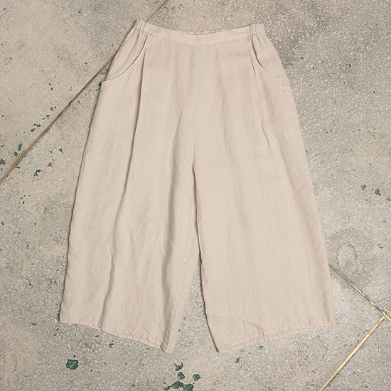 conges payes linen wide pants (free)