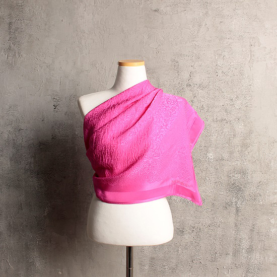 YSL pink silk scarf