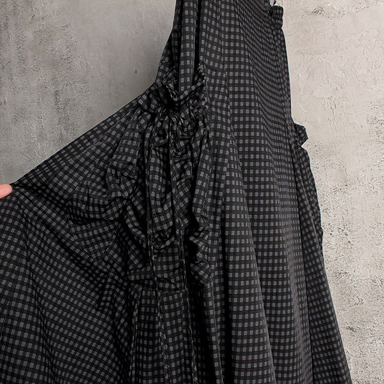 vtg polyester big pocket skirt (26~30 inch)
