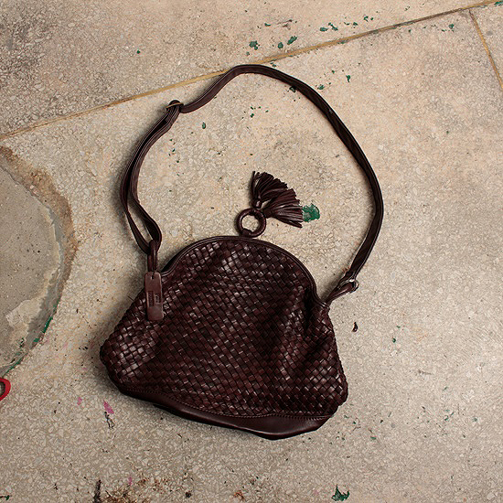 PONY LEATHER weaving leather bag