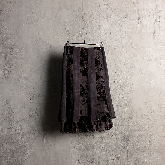GIANNI LO GIUDICE silk layered skirt (25.1 inch)
